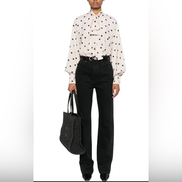 NWT ZIMMERMANN Batwing Polka Dot-Print Shirt $595 AU 0/ Small - Picture 3 of 12